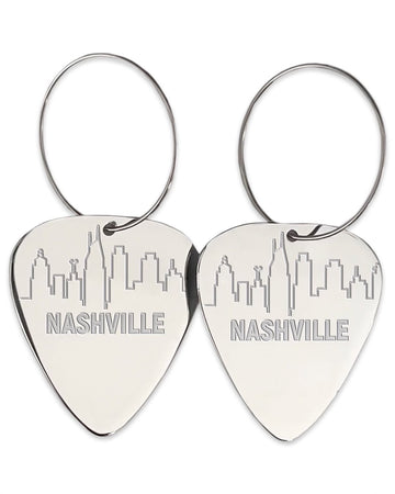 Nashville Skyline Steel Reversible Single Guitar Pick Earrings