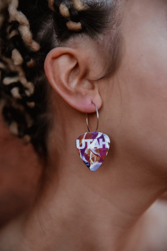 Utah Canyon Single Guitar Pick Earrings