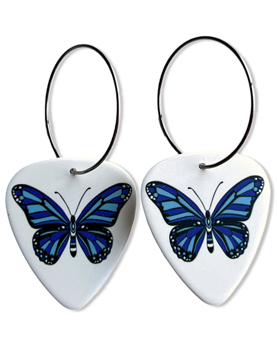 Butterfly Single Guitar Pick Earrings