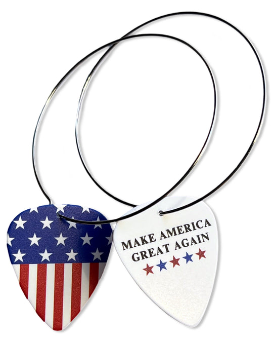 MAGA & Flag Mix Match Single Guitar Pick Earrings