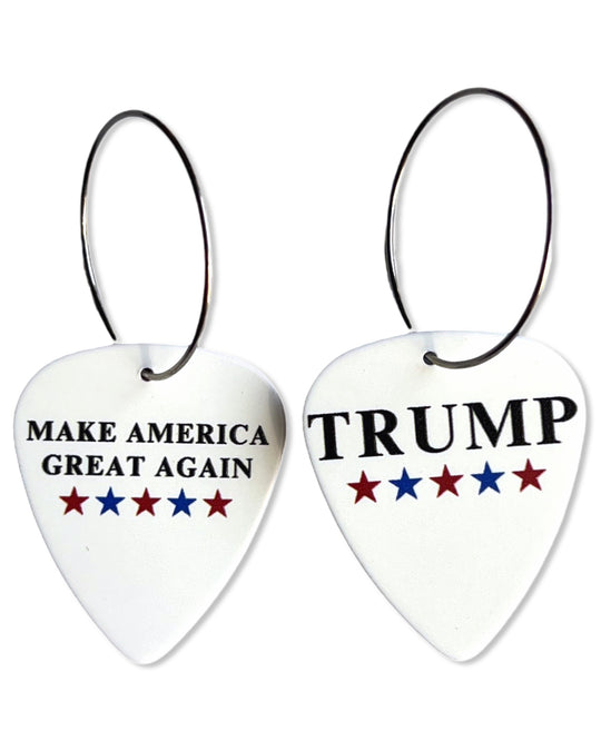 Trump Stars & MAGA Mix Match Single Guitar Pick Earrings