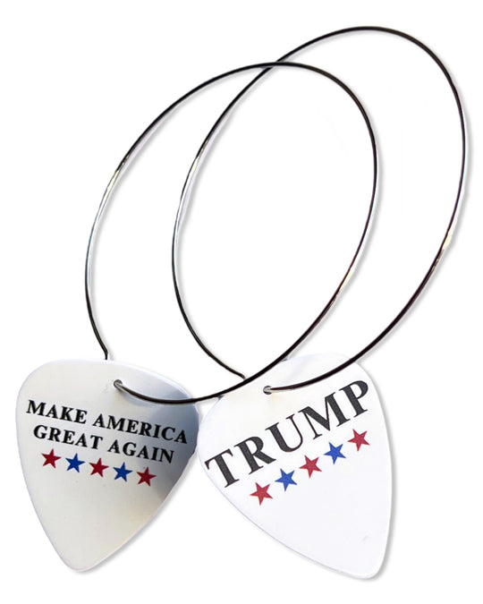 Trump Stars & MAGA Mix Match Single Guitar Pick Earrings