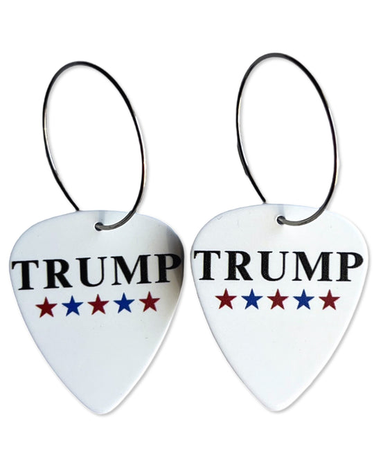 Trump Stars Single Guitar Pick Earrings