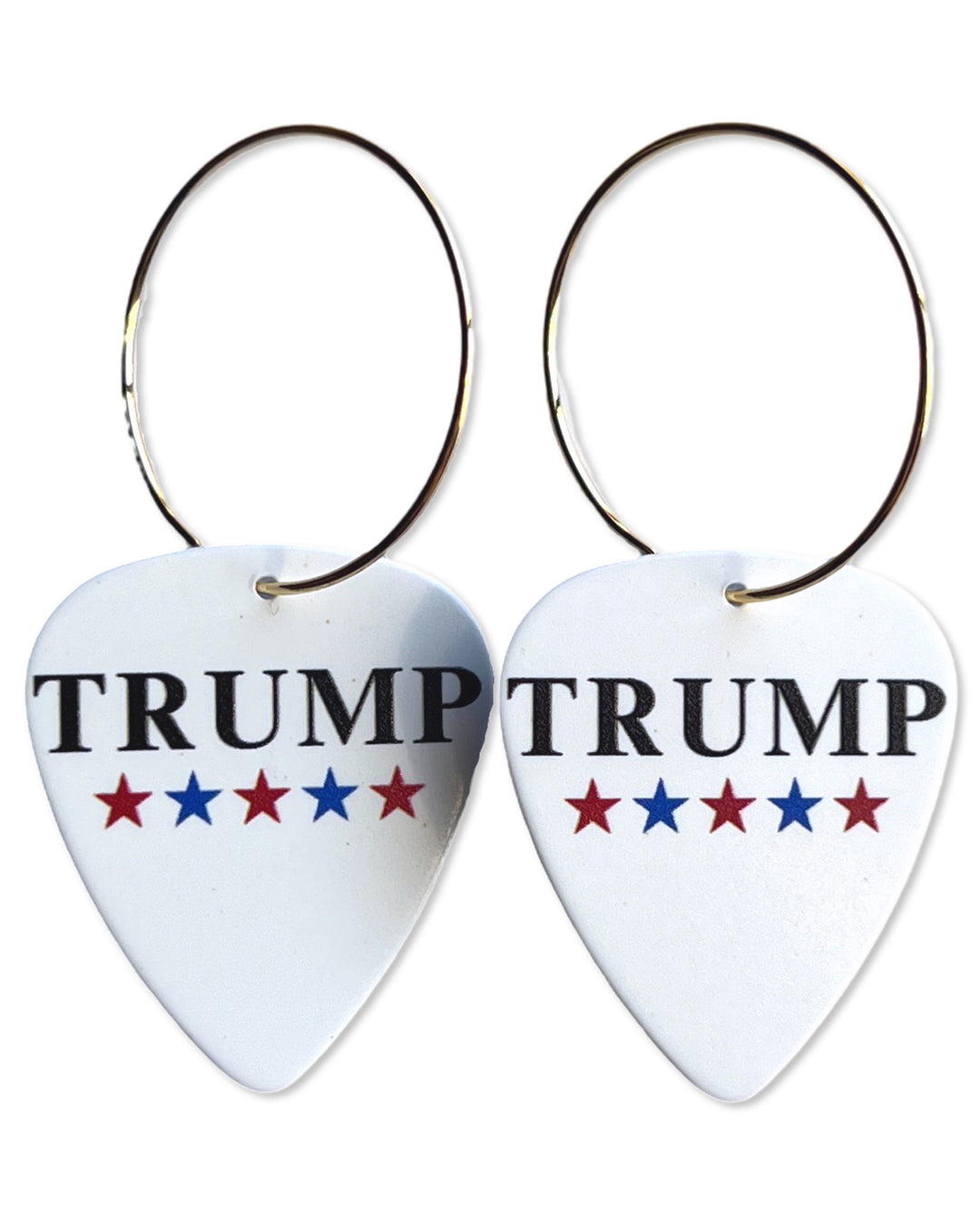 Trump Stars Single Guitar Pick Earrings