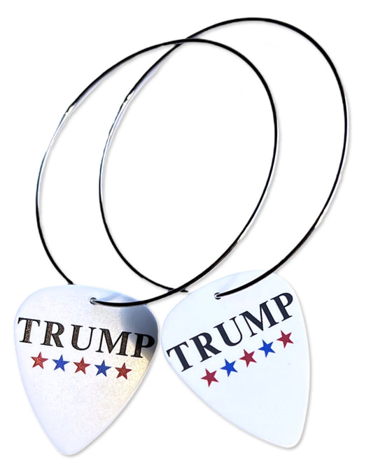 Trump Stars Single Guitar Pick Earrings