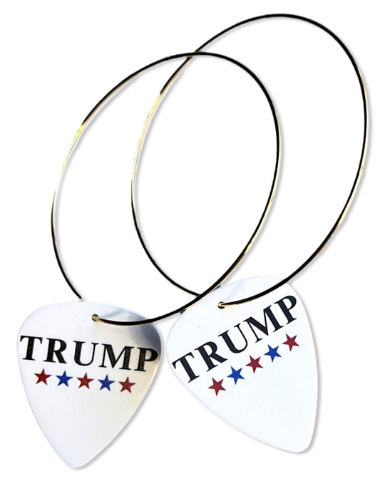 Trump Stars Single Guitar Pick Earrings