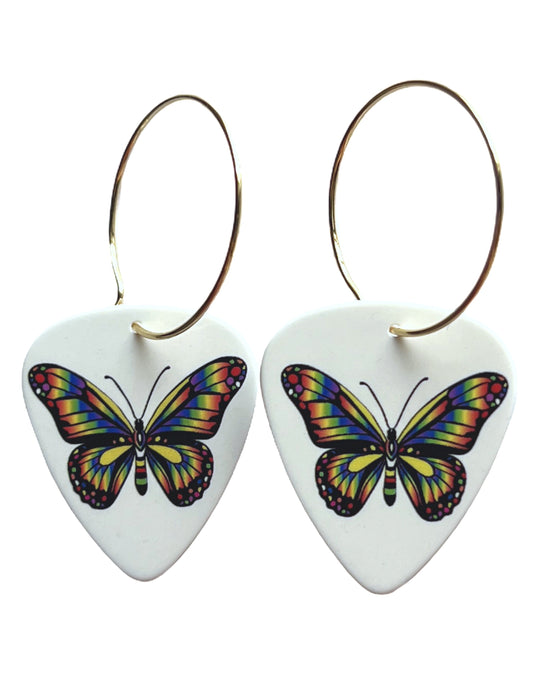 Butterfly Single Guitar Pick Earrings