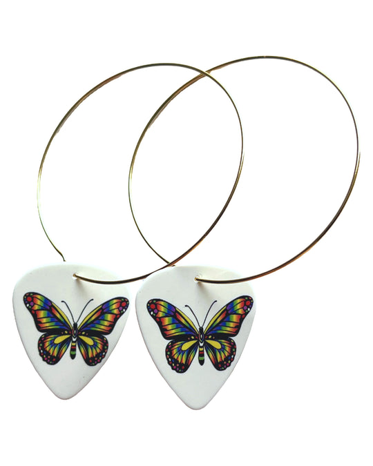 Butterfly Single Guitar Pick Earrings