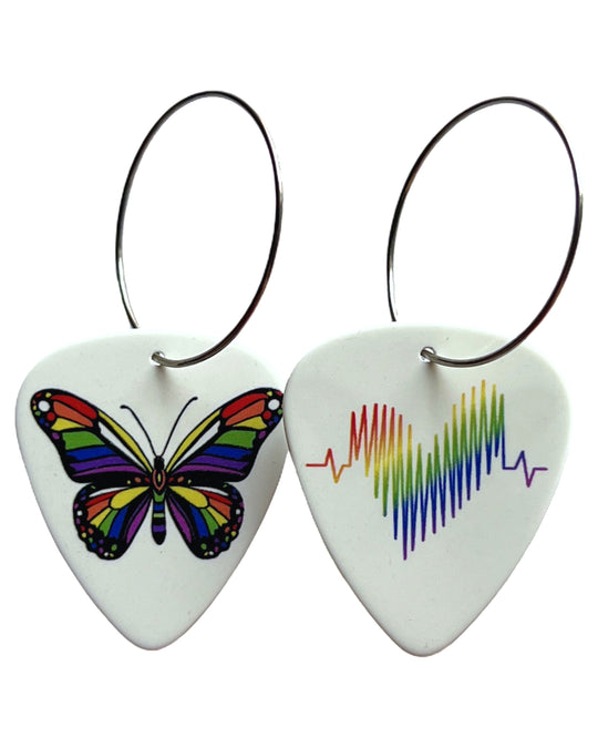 Butterfly Single Guitar Pick Earrings