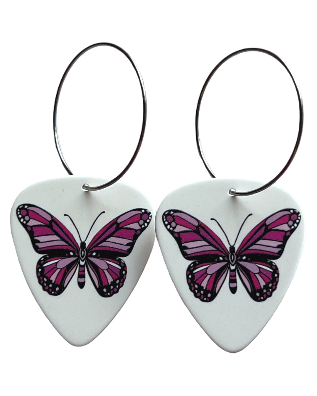 Butterfly Single Guitar Pick Earrings