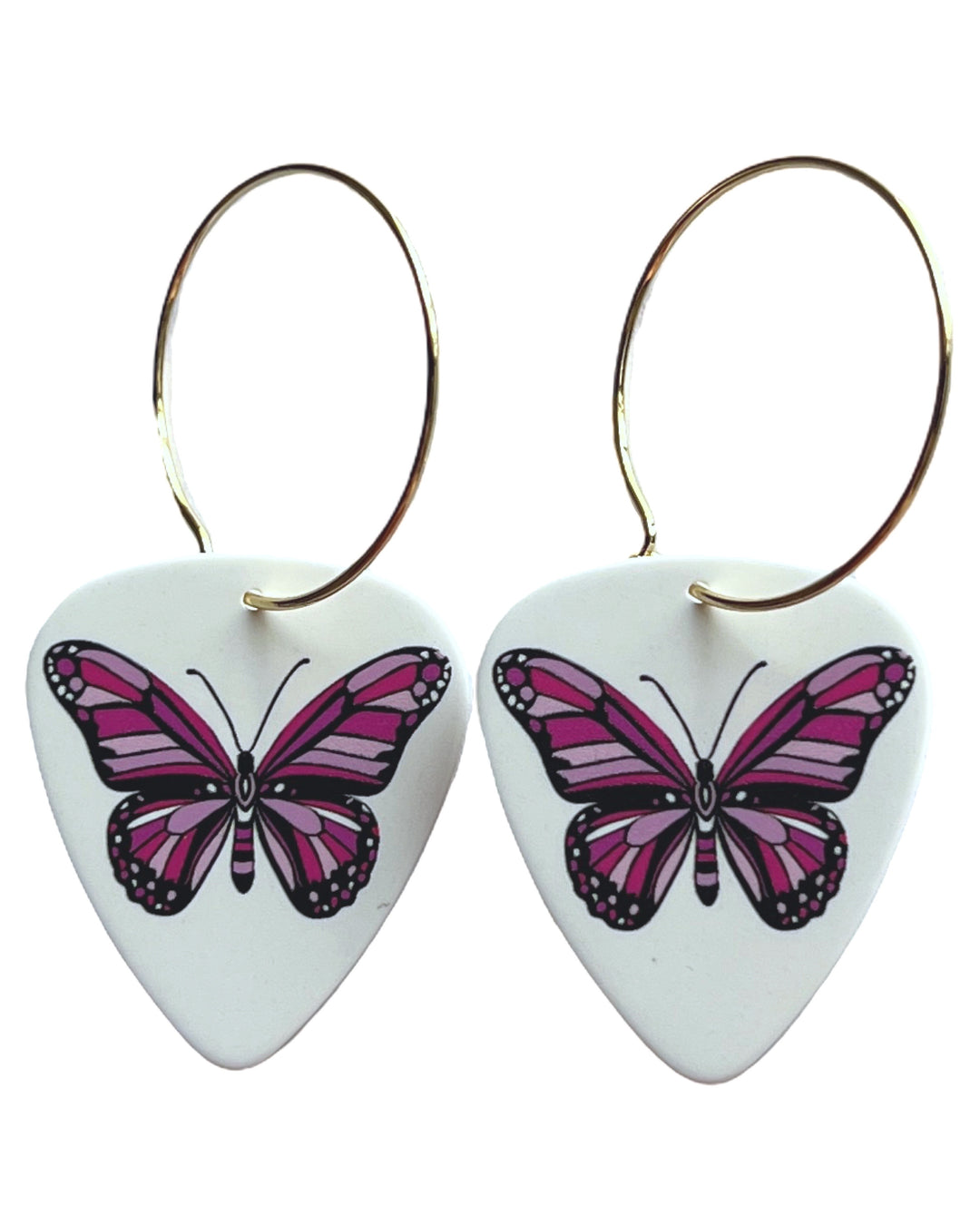 Butterfly Single Guitar Pick Earrings