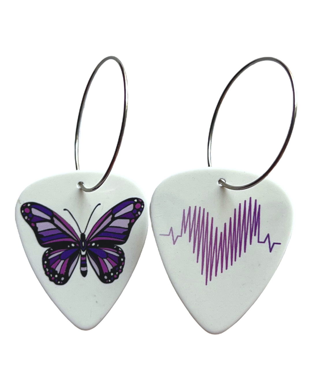 Butterfly Single Guitar Pick Earrings