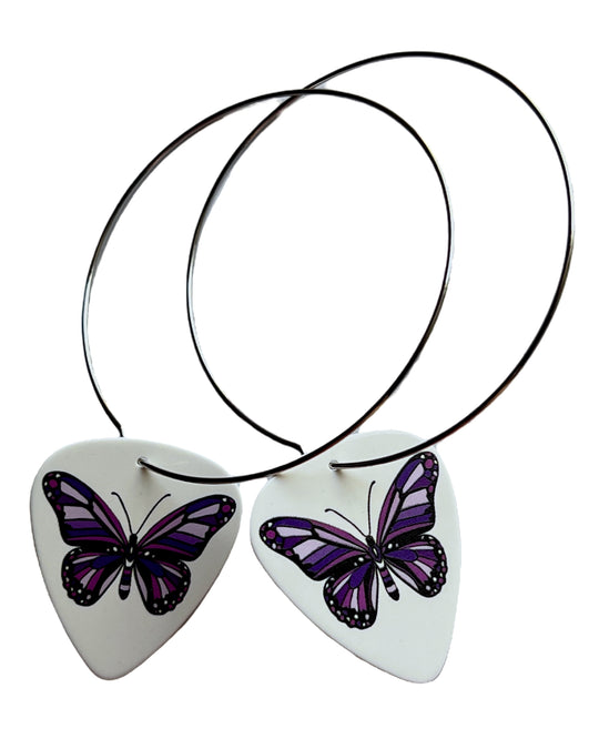 Butterfly Single Guitar Pick Earrings