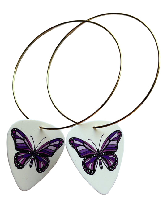 Butterfly Single Guitar Pick Earrings