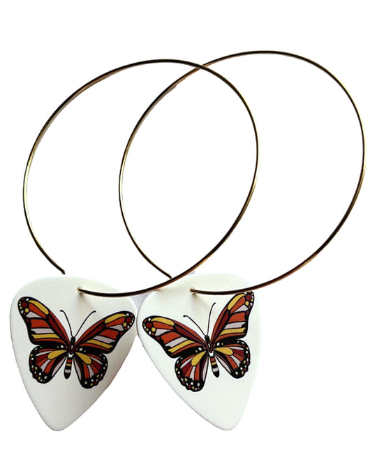 Butterfly Single Guitar Pick Earrings