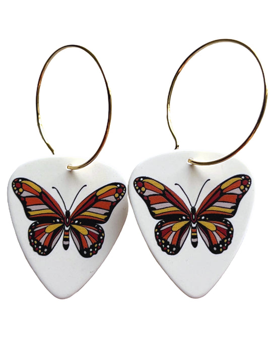 Butterfly Single Guitar Pick Earrings