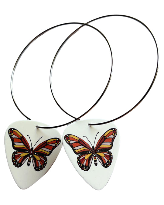 Butterfly Single Guitar Pick Earrings