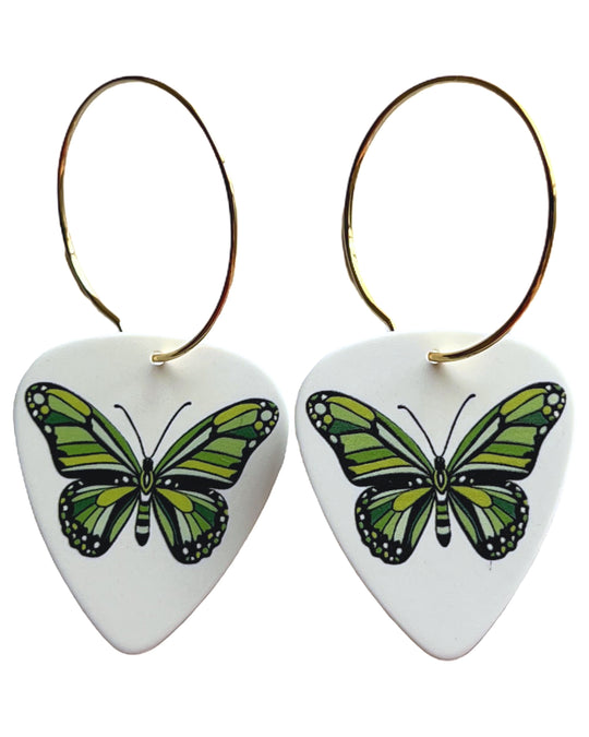 Butterfly Single Guitar Pick Earrings