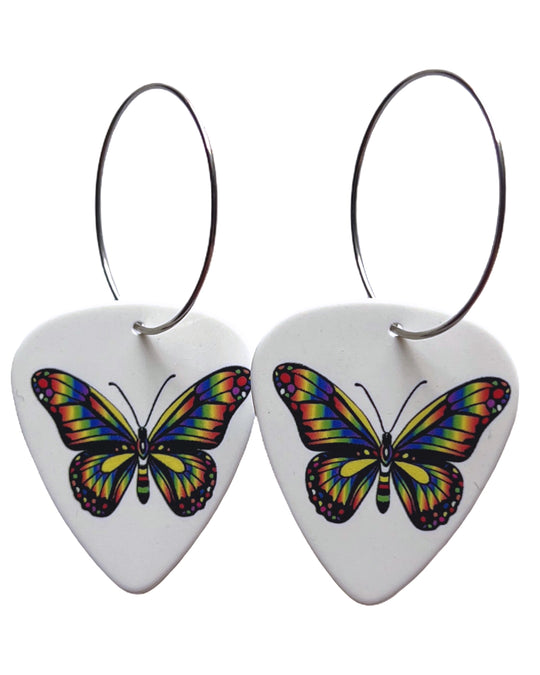 Butterfly Single Guitar Pick Earrings