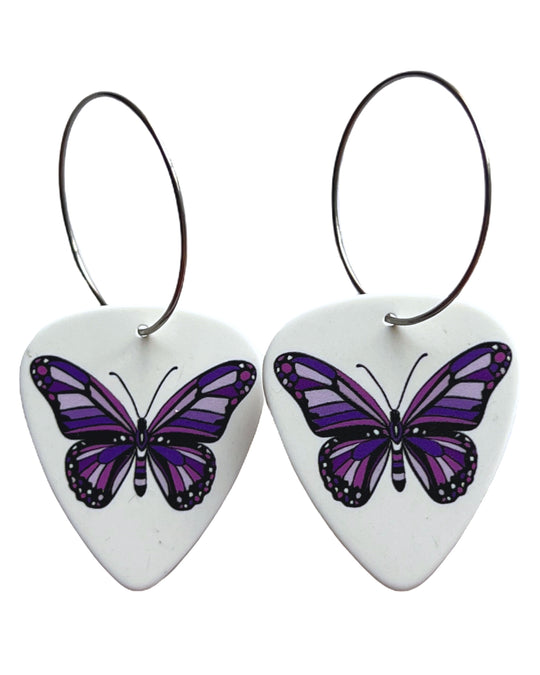 Butterfly Single Guitar Pick Earrings