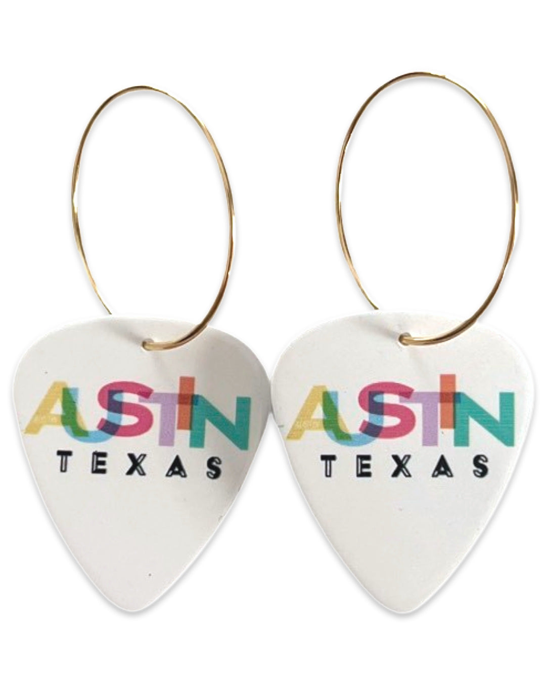 Austin Texas Reversible Single Guitar Pick Earrings