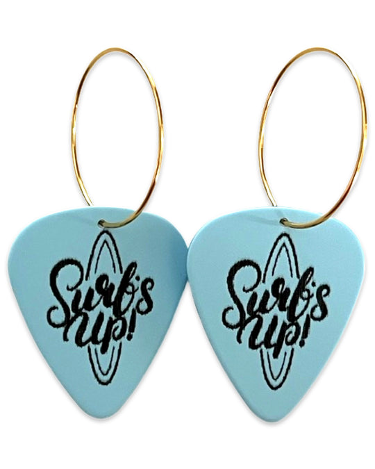 Surf's Up Single Guitar Pick Earrings