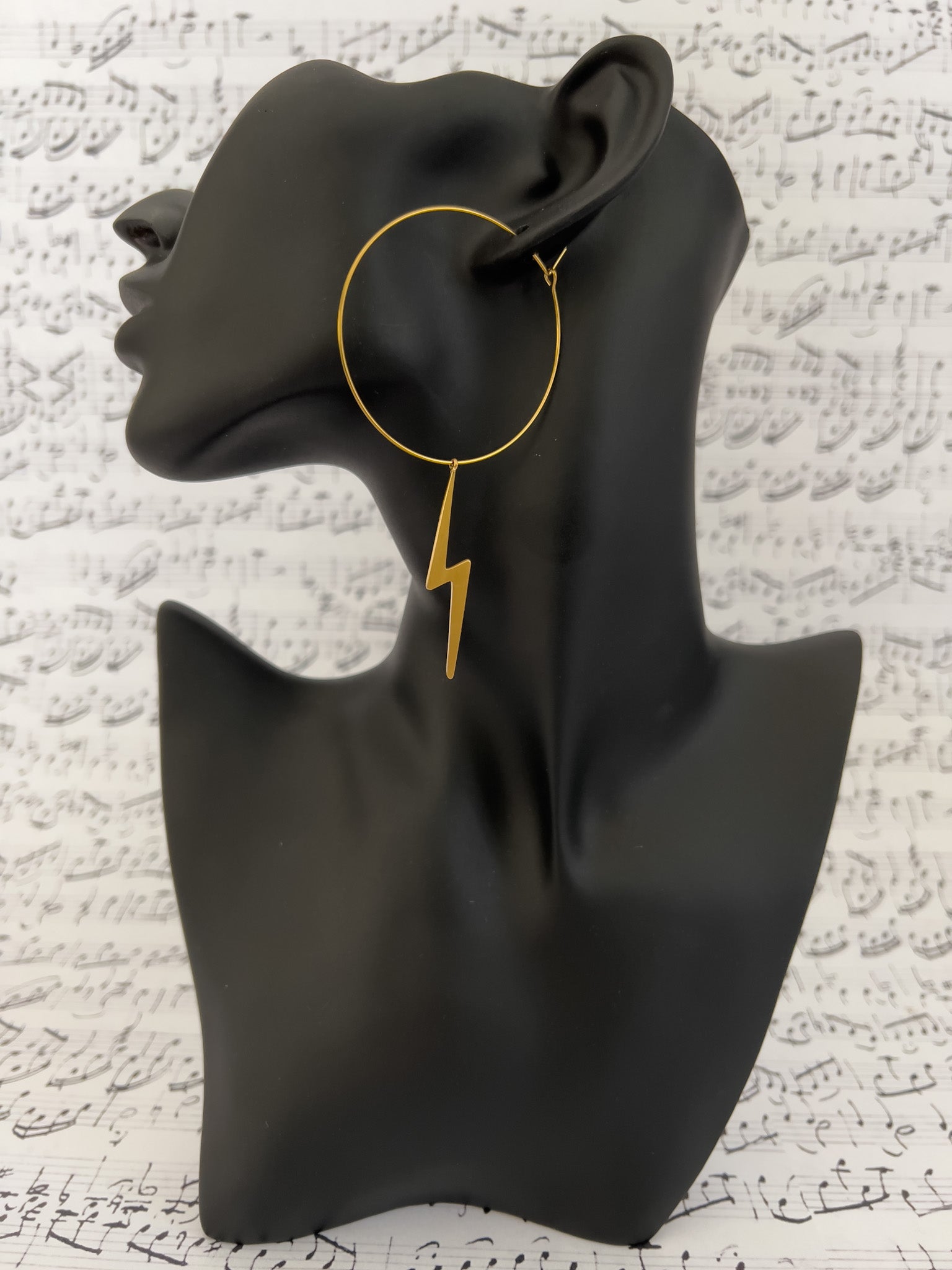 Lightning Bolt Hoop Earring