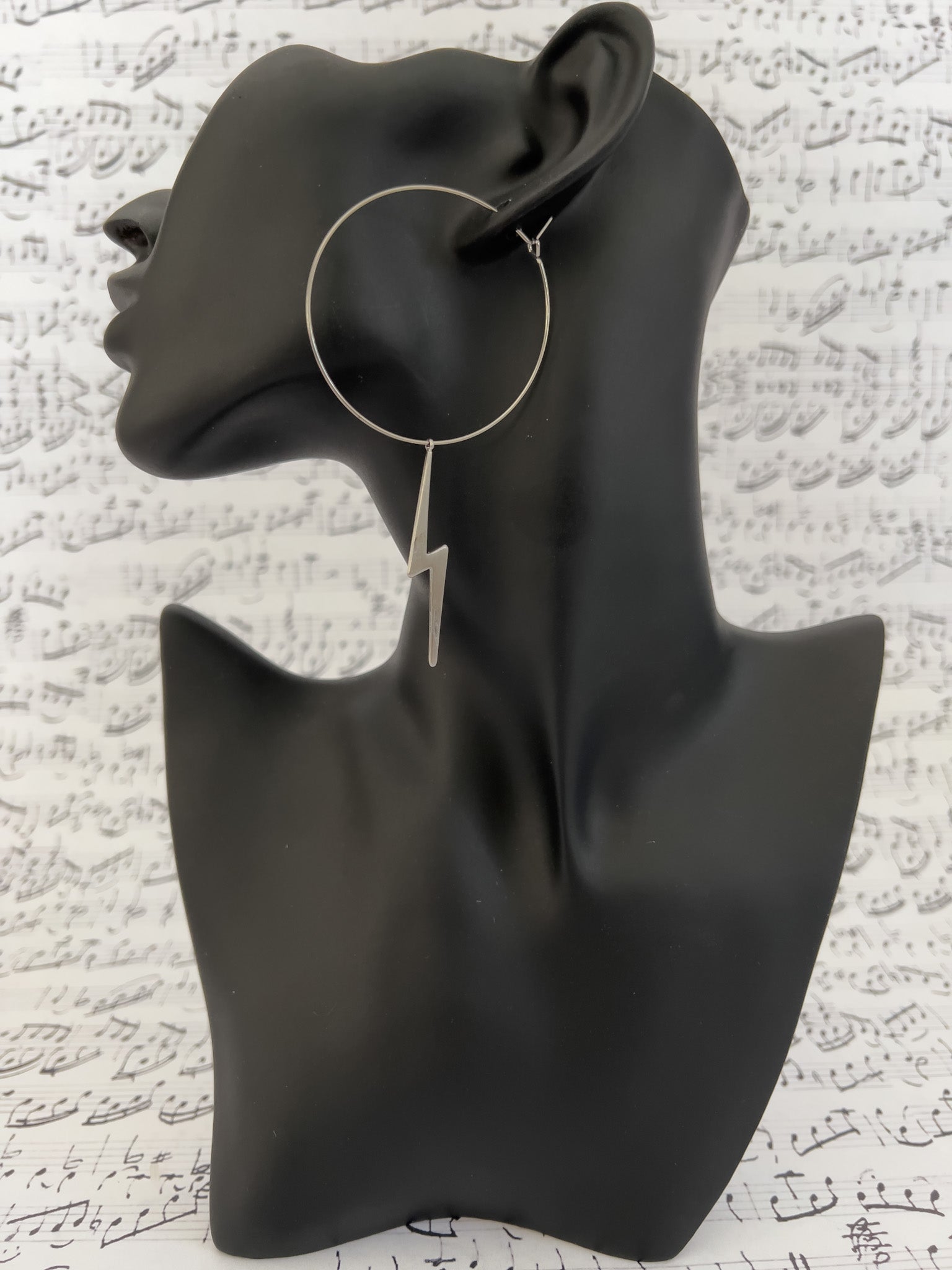Lightning Bolt Hoop Earring