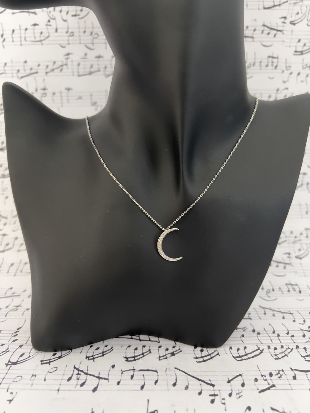 CZ Crescent Moon Necklace