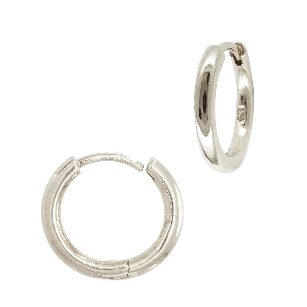 Sterling Silver Huggie Hoops