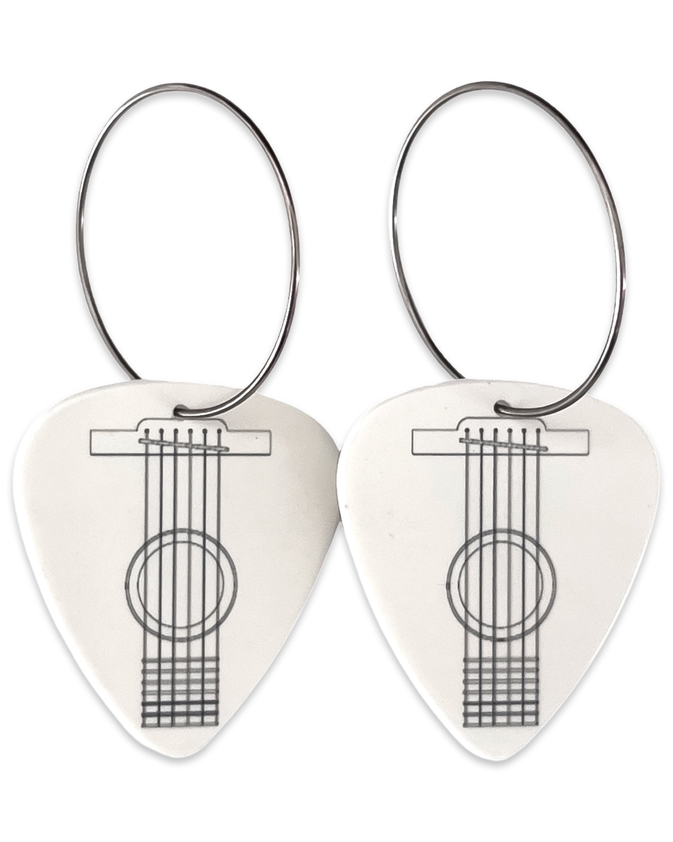 Guitar Reversible Single Guitar Pick Earrings