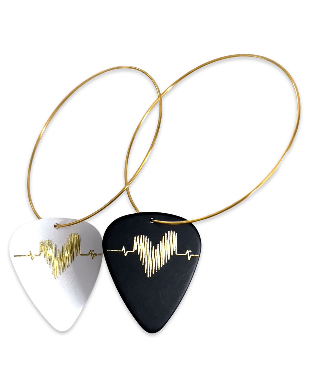 WS Inhale/Exhale Mix Match Reversible Single Guitar Pick Earrings